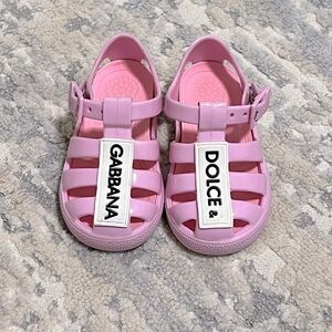 Dolce and Gabanna Pink Jelly Sandals